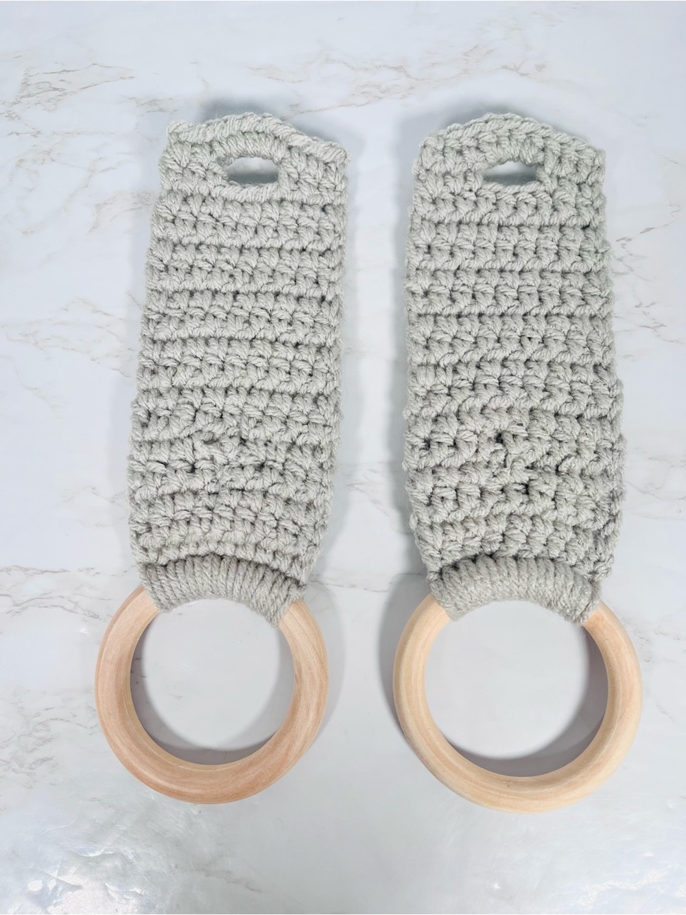 Crochet Towel Holders Set Of 2 - Pick Your Color - Picture 6 of 8